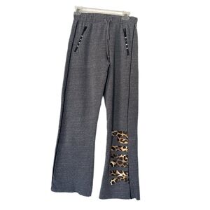 Victoria’s Secret PINK Boyfriend Wide‑Leg Sweatpants Gray XS – Rare HTF – EUC